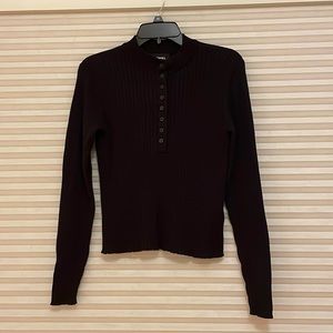 NWT Monki ribbed sweater in black. Size M.